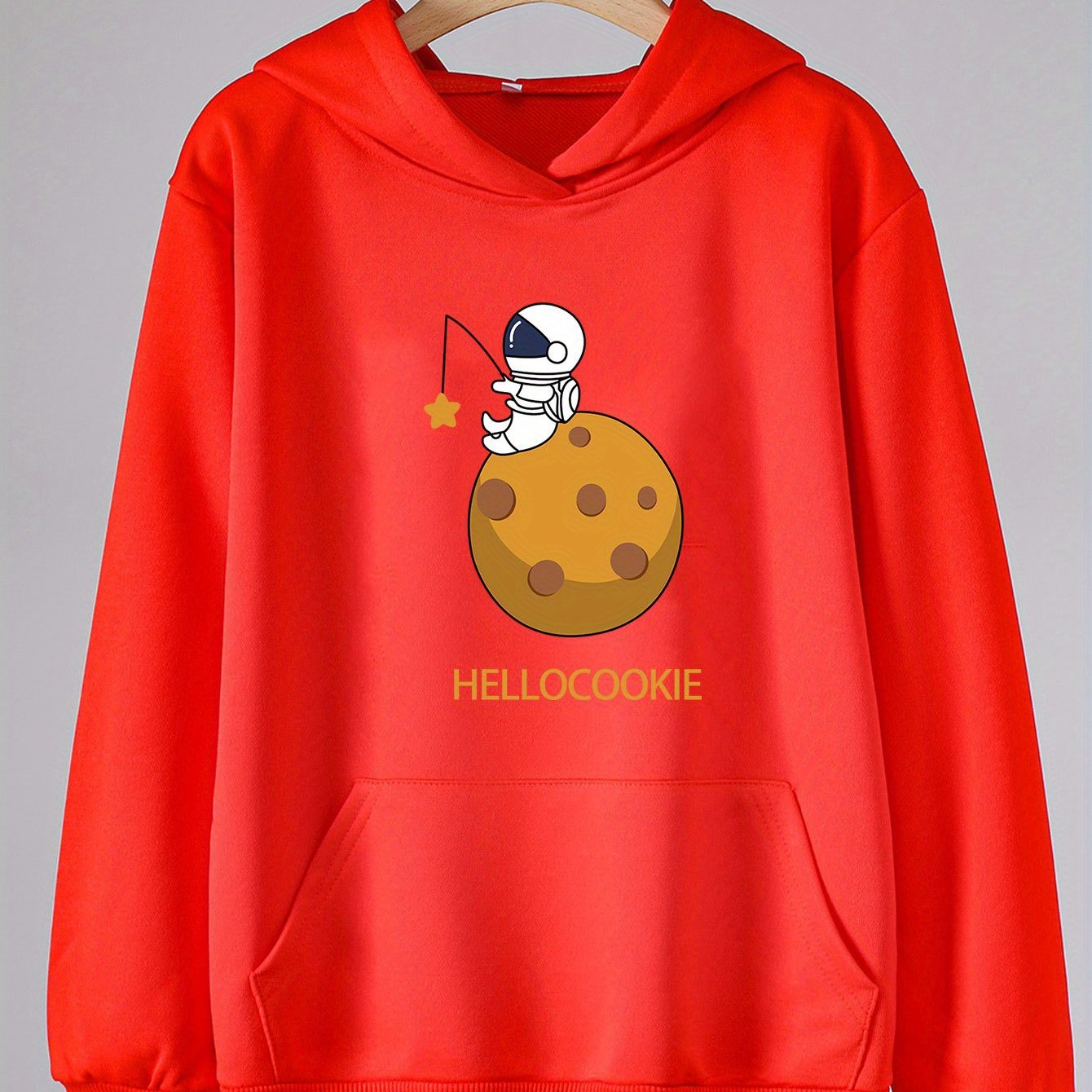 Astronaut On The Moon Graphic Hoodie Girls Sweatshirt Spring Fall Christmas Gift