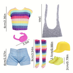 7pcs Sports Doll Clothes Set for Girls (6 Colors)