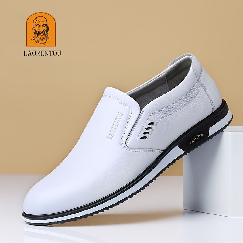 LAORENTOU Men's Leather Shoes Casual Dress Shoes For Business Office