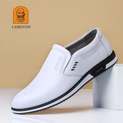 LAORENTOU Men's Leather Shoes Casual Dress Shoes For Business Office