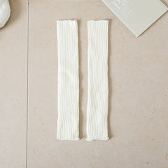 Rib Knit Leg Warmers Knee High Socks Women's Stockings