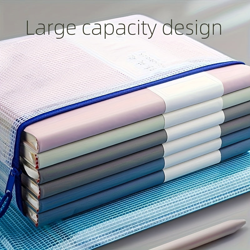 80pcs Mesh Zipper Pocket File Pocket Tissue Zipper Pocket Waterproof Red