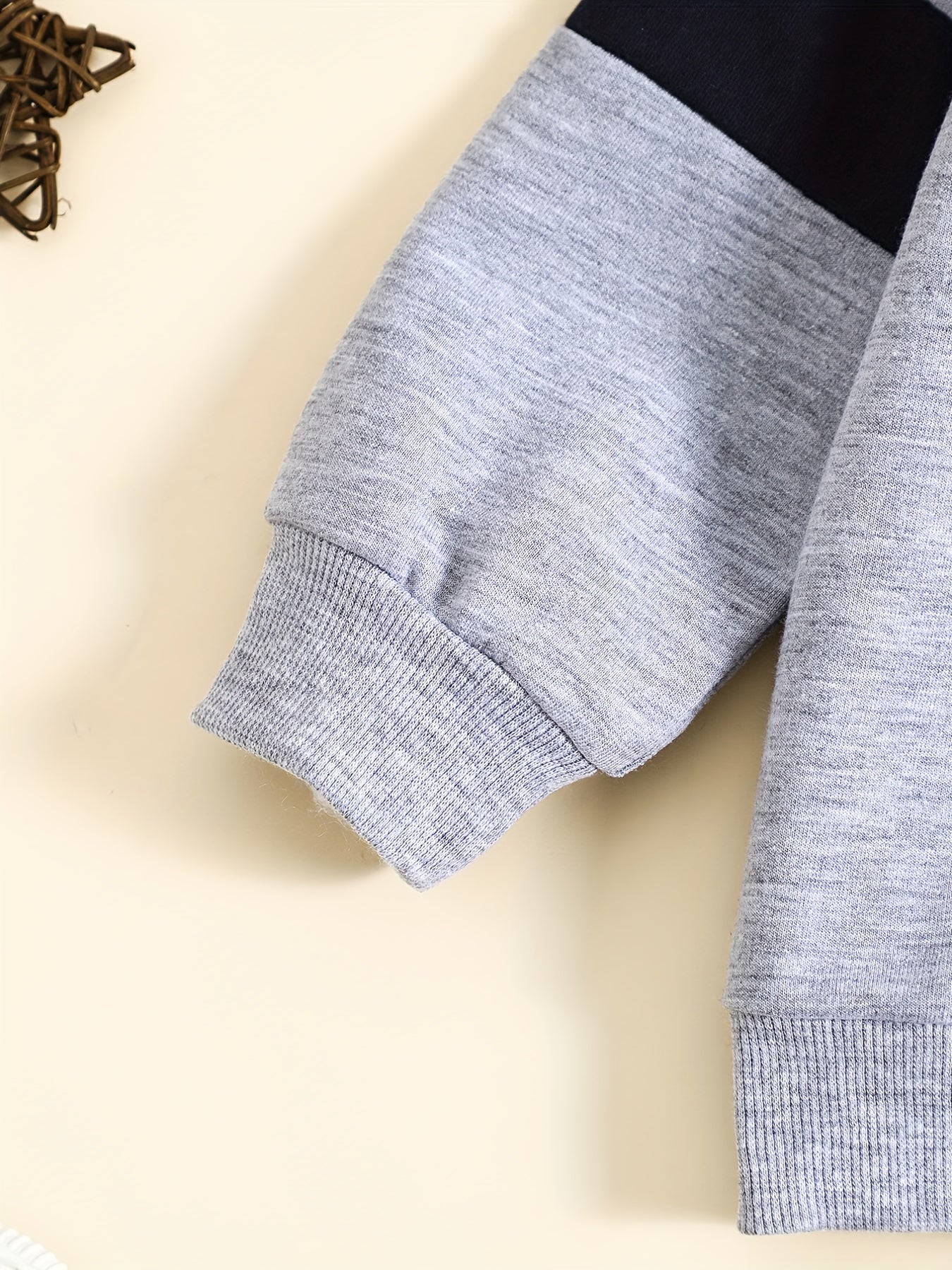 Boys Lapel Long Sleeve Sweatshirt Trousers Set