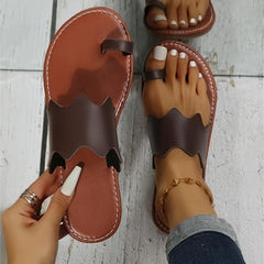 Women's Lightweight Toe Loop Sandals Clip Toe Slippers