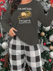 Women's Long Sleeve Lounge Top - Crew Neck Sleepwear