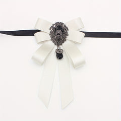 Diamond Decorative Bow Tie Women's Bow Collar Flower Coat Collar
