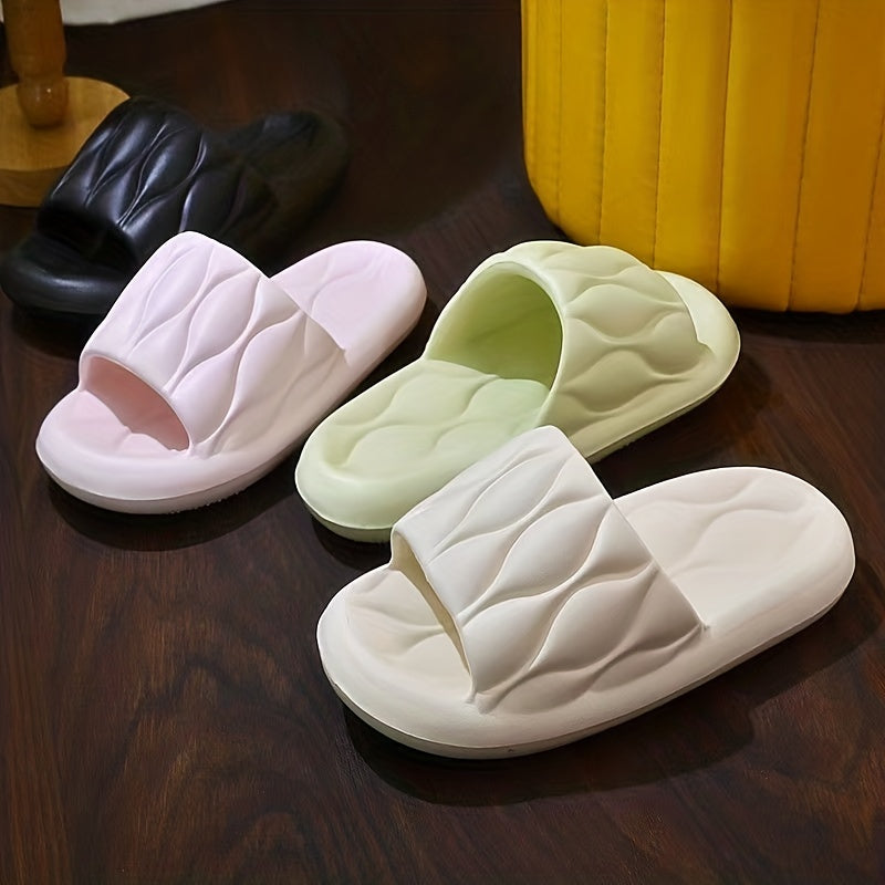 Women's Solid Slides Soft Sole Shoes Lightweight Indoor Pillow Shoes