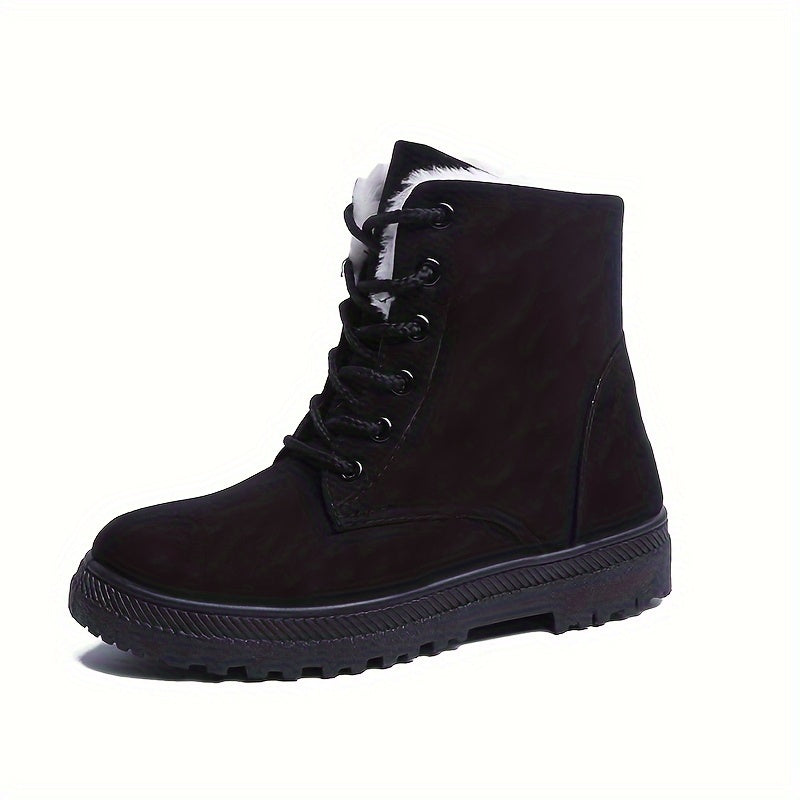 Women's Plush Ankle Boots Winter Mid Calf Boots
