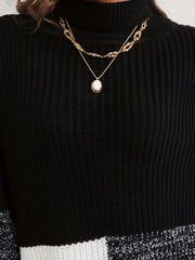 Block Drop Shoulder Sweater Women's