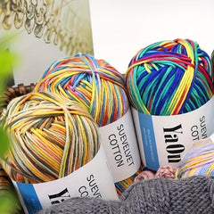 2 Soft Colorful Yarn 8 Ply 100g for Crocheting & Knitting