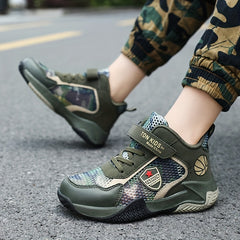 Camouflage Basketball Shoes for Boys Breathable Non Slip Sneakers