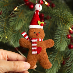 3pcs Gingerbread Man Pillow Christmas Tree Accessories Pendant