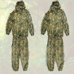 Lightweight Camo 3D Leafy Suit w/ Hood - Stay Hidden & Comfortable Outdoors
