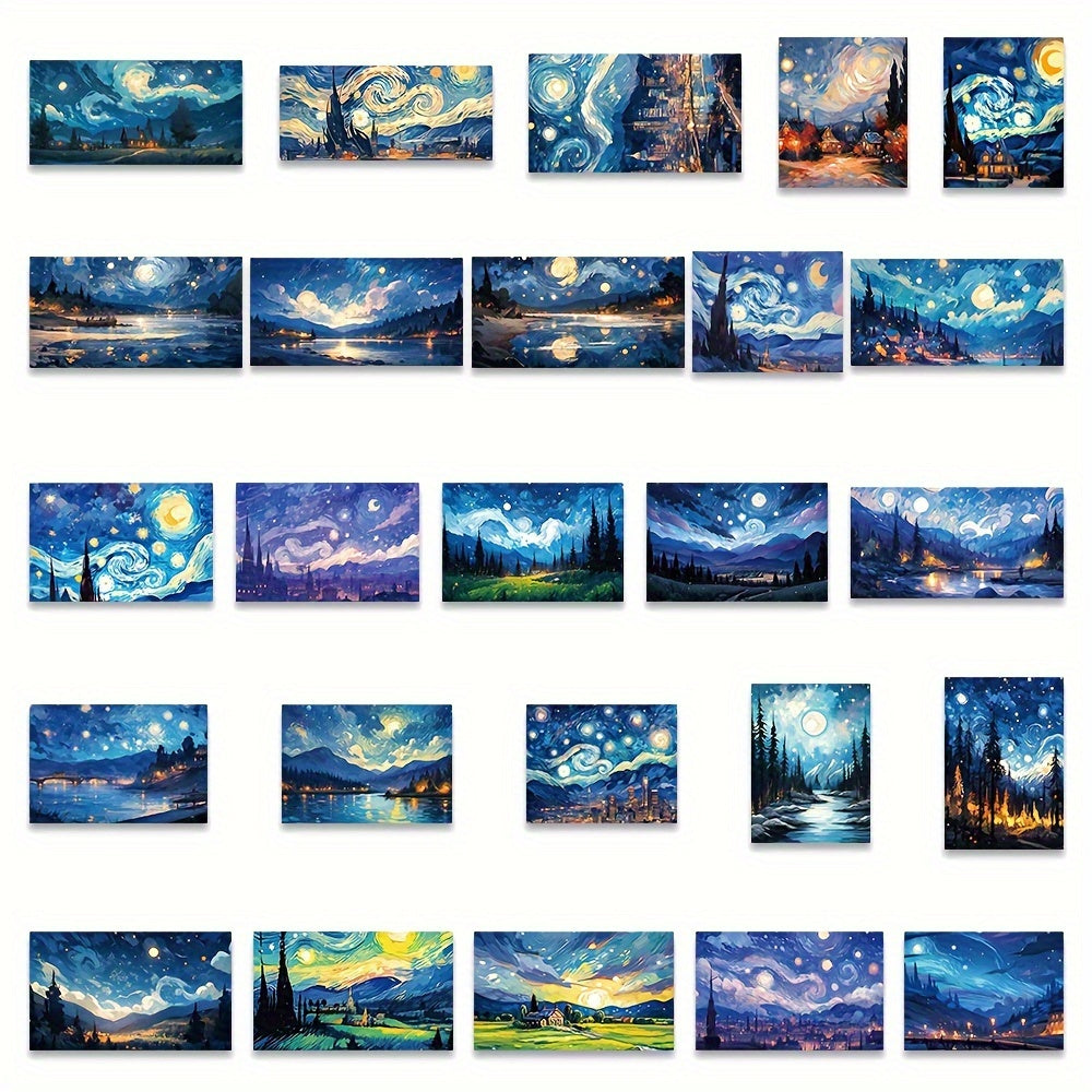 50pcs Starry Sky Graffiti Stickers for Laptop DIY Sticker Pack