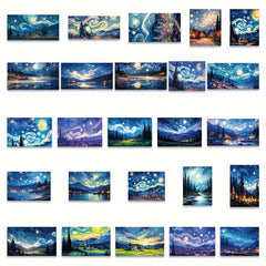 50pcs Starry Sky Graffiti Stickers for Laptop DIY Sticker Pack