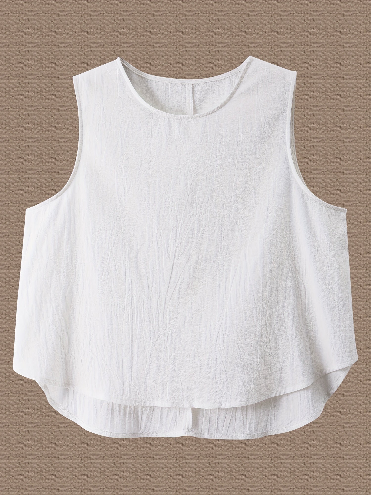 Solid Round Neck Tank Top