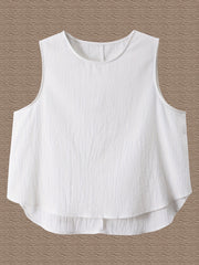 Solid Round Neck Tank Top