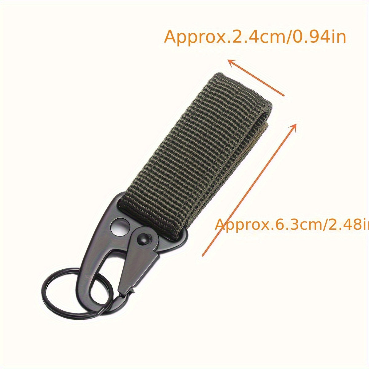 Outdoor Camping Hiking Nylon Webbing Backpack Keychain Carabiner Buckle