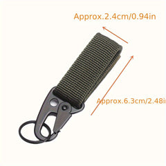 Outdoor Camping Hiking Nylon Webbing Backpack Keychain Carabiner Buckle