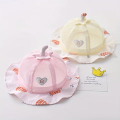 Heart Mesh Sun Protection Fisherman's Hat for Kids