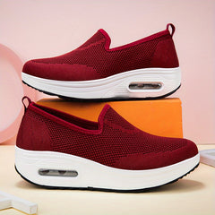 Women's Slip On Mesh Sneakers Air Cushion Shoes Non slip Platform