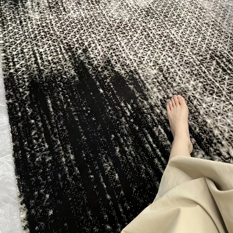 Ink Splashed Pattern Carpet Indoor Square Area Rug with Anti-Slip Bottom