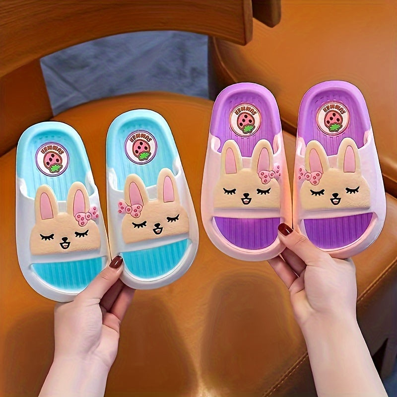 JIAGEYA Cartoon Slippers for Baby Girls Lightweight Non Slip Shower Slippers