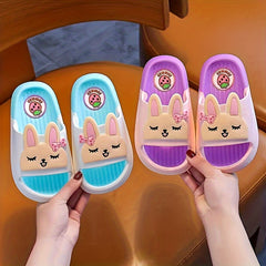 JIAGEYA Cartoon Slippers for Baby Girls Lightweight Non Slip Shower Slippers