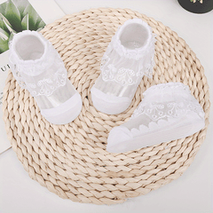 3 Pairs Girls Thin Knee High Socks Mesh Breathable Lace Children's Socks