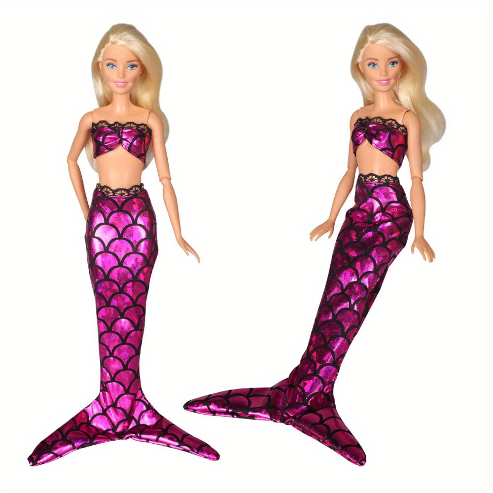 3 Mermaid Swimsuits for 29-21 cm Dolls
