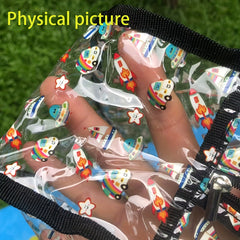 Large Reusable Transparent PVC Storage Bag with Zipper Organizer