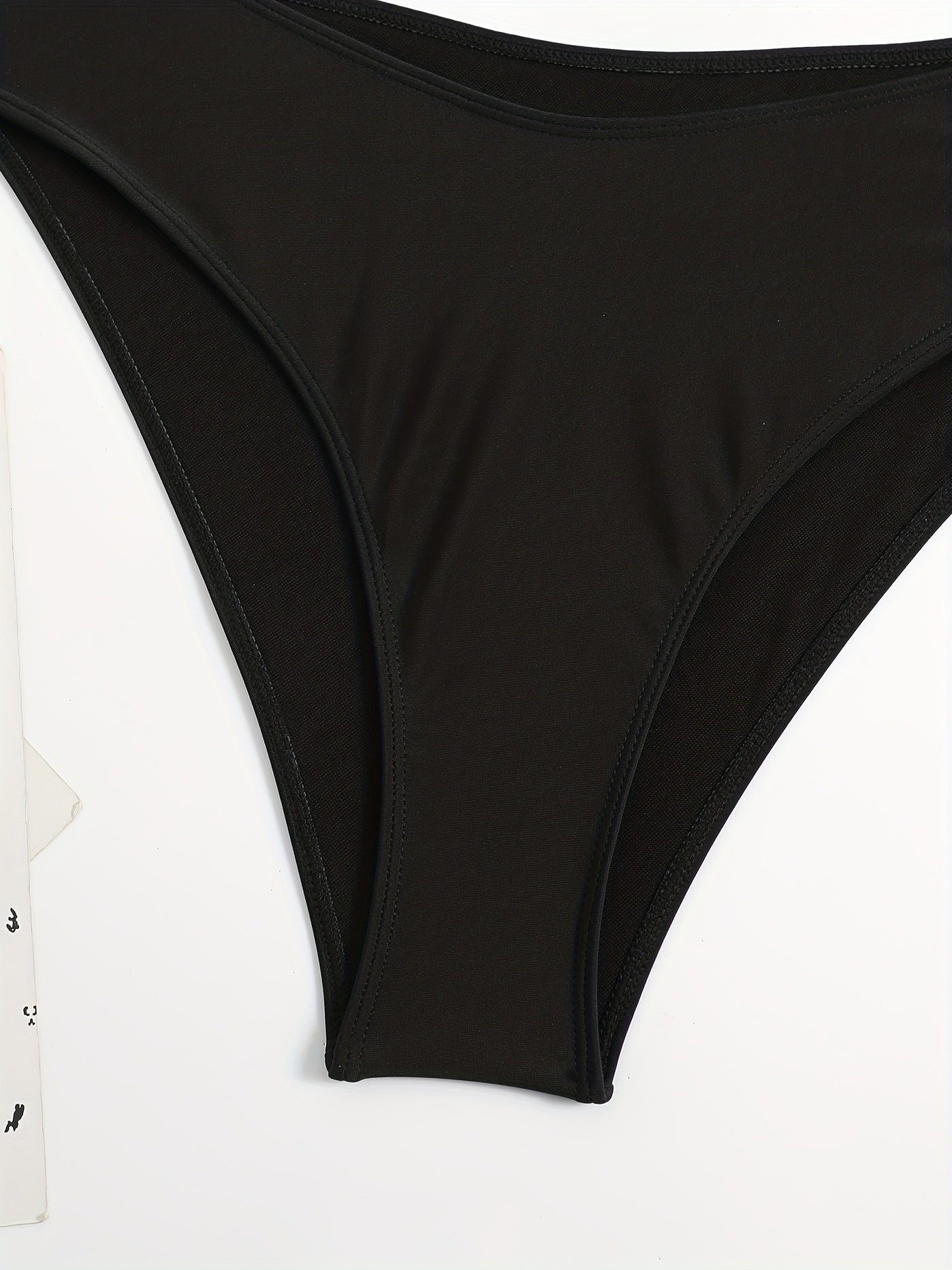 Sexy Bikini Set Women's Solid Cut Out Tank Top & Brief Two Piece