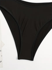 Sexy Bikini Set Women's Solid Cut Out Tank Top & Brief Two Piece