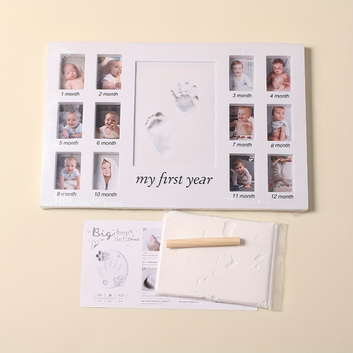 12 Month Growth Clay Frame Set - Perfect Baby Shower Gift