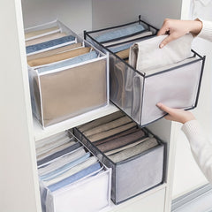 Wardrobe Closet Clothes Organizer Storage Basket for Pants Jeans Shirts