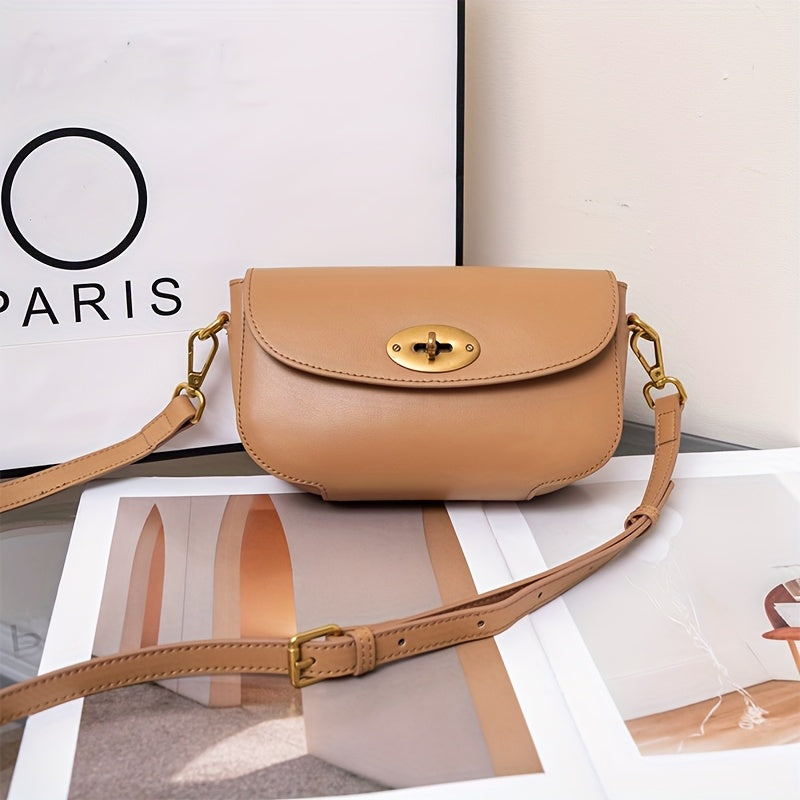 Convertible Shoulder Bag with Turn Lock Closure