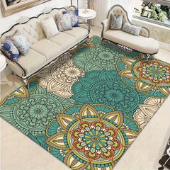 Large Living Room Rug Soft Crystal Velvet Non-slip Mat
