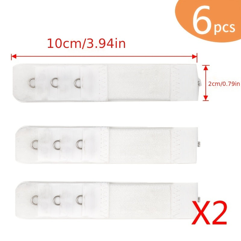 6pcs Bra Strap Extenders Adjustable Lingerie Accessories