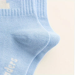 5 Pairs Kids Hiking Sports Socks, Sweat Absorbing Casual Socks