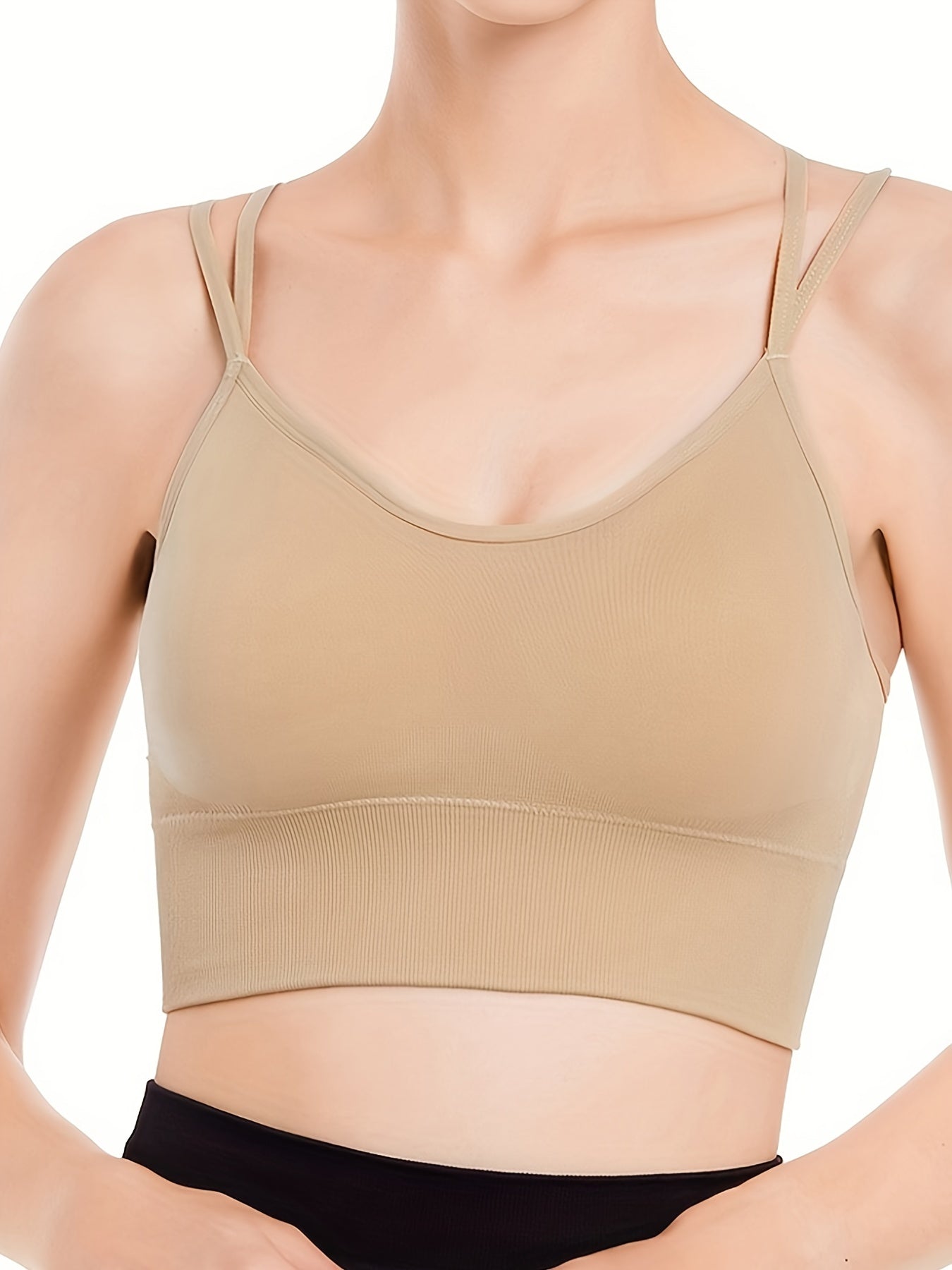 Sports Bra Women's Plus Seamless Criss Cross Back Fitness Running Bra