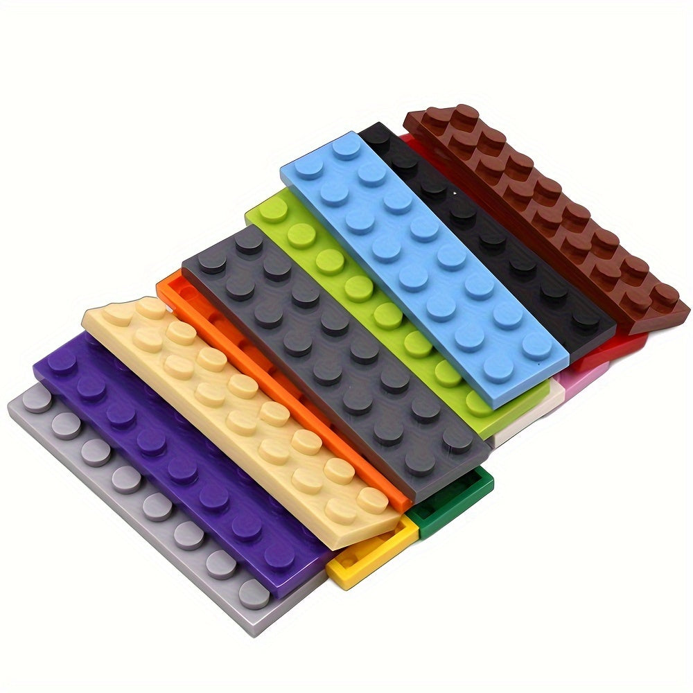 12pcs Building Blocks 2x8 Low Wall Bricks Farm Garden Character