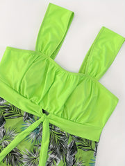 Tropical Print Boho Tankini Set