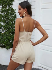 Y2K Pocket Drawstring Cargo Romper