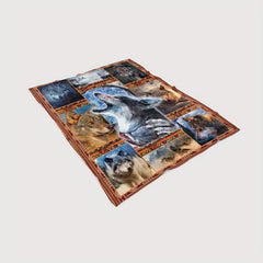 Outdoor Wolf Pack Blanket Camping Picnic Sofa Bedroom
