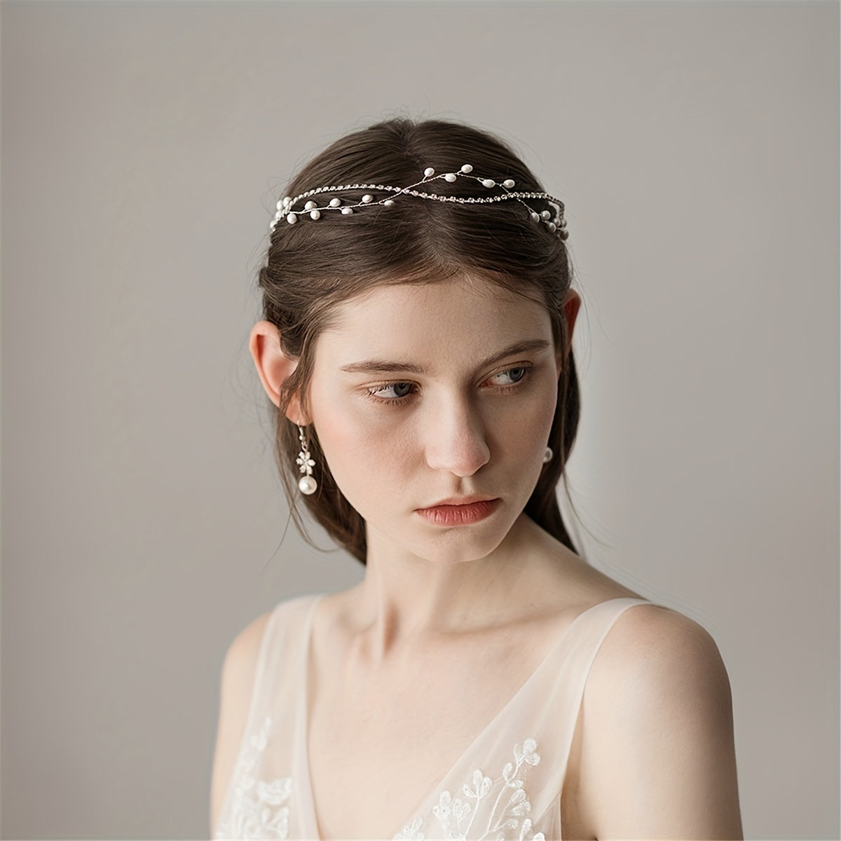 Pearl Rhinestone Head Piece Wedding Hair Accessories for Bride