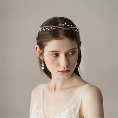 Pearl Rhinestone Head Piece Wedding Hair Accessories for Bride