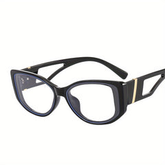 Gradient Cat Eye Frame Glasses Hollow Out Temple Anti Eyewear