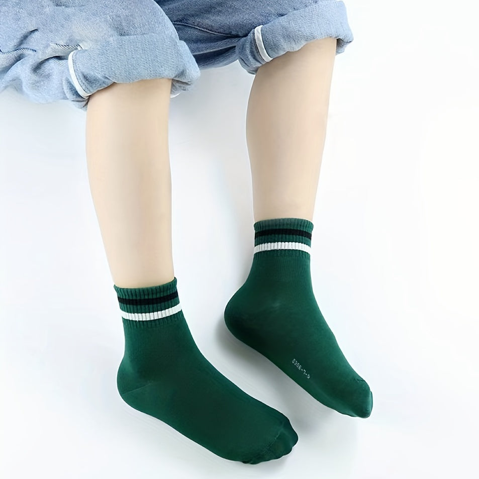 5 Pairs Boys Kids Boneless Socks Comfy Anti-Odor Casual Sports Socks
