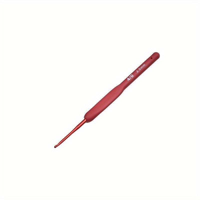 High Coloured Handle Crochet Hook For Arthritic Hands With Stitch Markers