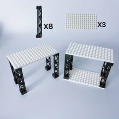 3 Tier Desktop Organizer with Building Blocks Storage Solution